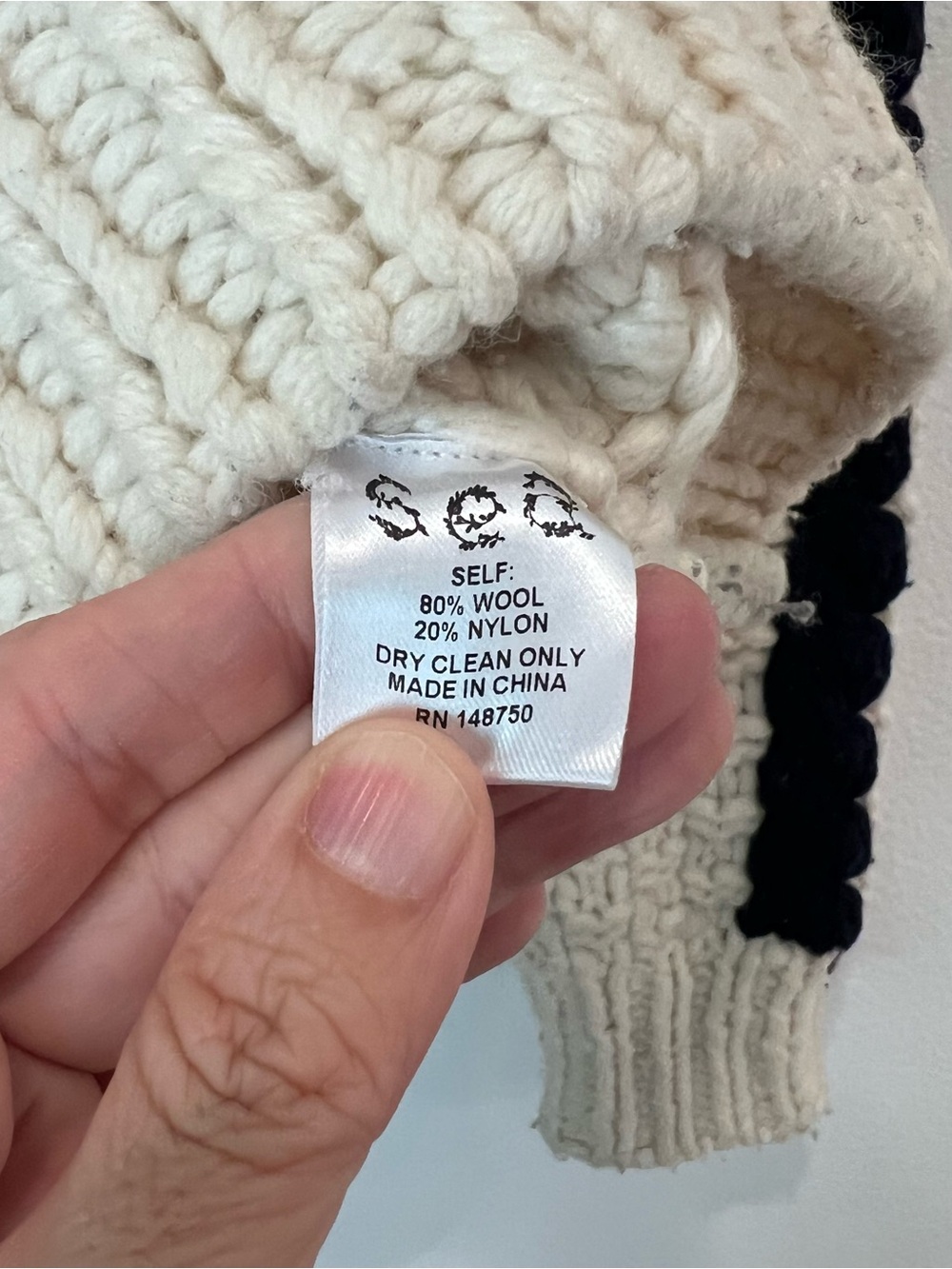 Sea New York Aspen chunky knit Sweater 80% wool XS resort ski vacation winter - Picture 7 of 11